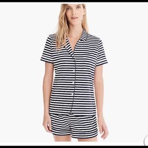 Jcrew / dreamy pajama set /navy and white striped